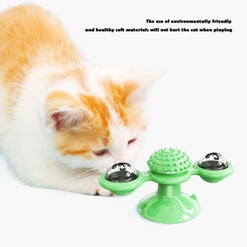 Animale de companie Jucărie Interactiv Puzzle Pisica de Formare cu Masă Rotativă Moara cu Bile Rotative Jucării Pisica Pisica Jocuri Pisica Consumabile Pisica Moară de vânt pentru animale de Companie