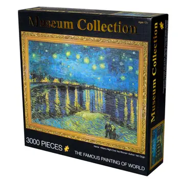 LeadingStar 3000buc Mare Cerul Înstelat Van Gogh Puzzle de Educație Timpurie, Jucarie Cadou pentru Copii Adulti
