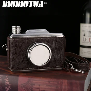 BIUBIUTUA 11oz Whisky Recipiente Portabile din Oțel Inoxidabil Camera Forma Hip Balon Mini Camera Balon Cadou Pentru Om