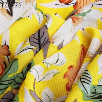 Elegant Dantela-Up Talie Elastic Sundress Tubulare Lungi Maxi Fusta ZANZEA Print Floral Halat Femei Casual Faldas Vestidos Plus Dimensiune