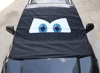 Parbriz Umbra Soare Ochi de Desene animate Geamul Mașinii Mentine Vehiculul Rece Pliere Parasolar Căldură și Soare Reflector (Ultra-Mare) 1 BUC
