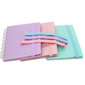 3pcs Notebook Curea Silicon Bomboane de Culoare Banda de A5 Notebook-uri Portabile Notepad Frânghie Pentru Elevi Biroul de Carte Curele de Legare