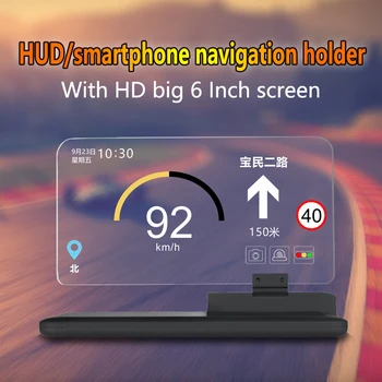 OHANEE Universal H6 Masina HUD Head Up Display APP de Navigare GPS Proiector Telefonul Smartphone Suport GPS Hud 6 Inch