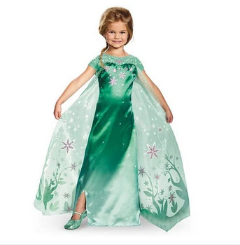 Crăciun Elsa Rochie pentru Fete Anna Dress Up Snow Queen Costum de Carnaval Zana Verde Rochie pentru Fete Fantasia Elza Infantil