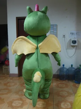 Cute dragon verde Mascota Costum petrecere de Halloween costume pentru Adulti personaj de desene animate, mascota costum