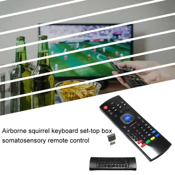 MX3 2.4 G Wireless Zbor Air Mouse Tastatură engleză 44 IR de Învățare Voce pentru Android Smart TV Box 30m de control de la Distanță cu Microfon