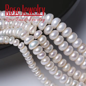 3A Calitate Reale Perle Naturale Albe în formă de Buton de Cultură de apă Dulce Margele Vrac 14
