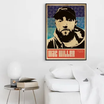 Mac Miller Cantareata De Muzica Poster Hip Hop Rap Muzica Trupa Star Poster De Arta De Perete Pictura Cameră Decor Acasă Panza De Imprimare