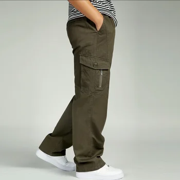 2020 Iarnă Bărbați Plus Dimensiune Mare 4XL 5XL 6XL pentru Bărbați Pantaloni de Marfă Om Casual Militar Armata Verde Tactice pantaloni pantaloni sex Masculin Gri