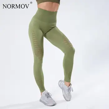 NORMOV Femei Jambiere Push-Up fără Sudură Sport Elastic de Fitness Jambiere Talie Mare Skinny Leggins Mujer