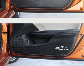 Ușa de la mașină anti-kick pad ușa de protecție pad anti-kick pad modificat fibra de carbon autocolante Pentru Honda Civic 2016-2018 data de 10 Gen Sedan