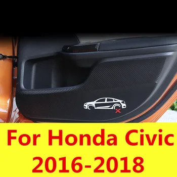 Ușa de la mașină anti-kick pad ușa de protecție pad anti-kick pad modificat fibra de carbon autocolante Pentru Honda Civic 2016-2018 data de 10 Gen Sedan