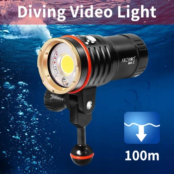 DM20 II 5200K max 6000lumen scufundări video si lumini la fața locului HD rosu UV foto umple lumini de lanternă lenjerie de 100m se arunca cu capul de iluminare lanterna