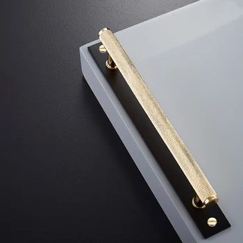 Aur +negru /striat/texturate Simplu Dulap de Bucătărie Butoanele Și Mânerele Sertar Trage Dormitor Butoane Alamă T Bar Cabinet Hardware