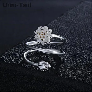 Uini-Coada hot nou 925 inel argint femei versiunea coreeană de moda dublu-strat de stea cu cinci colțuri coada inel dulce