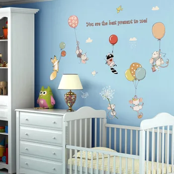 Baloane cu Aer cald Autocolante de Perete pentru camera copii Mouse-ul de Perete Autocolant Decor Acasă Living vinil de Artă Murală Tatuaj
