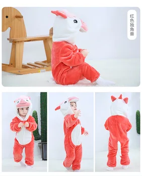 Salopetă pentru copii de Iarna Kigurumi Leu Costum Pentru Fete Baieti Copilul de Animale Salopeta Haine pentru Sugari, Pijamale Copii Salopete ropa bebes
