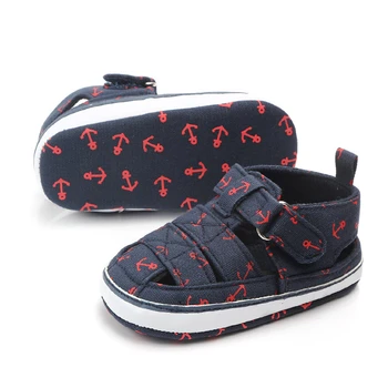 Pantofi pentru copii Pentru Nou-născuți de Imprimare Ancora Model Infant Toddler Talpă Moale Pantofi de Panza Sokken 2019 New Sosire Primul Walker Pentru 0-18M