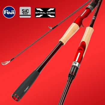 TSURINOYA de Profil Înalt Tijă de Pescuit Inspirație 2.21 m 2.36 m ML Lumina Fuji Accesorii Baitcasting Filare Universal Bass Rod