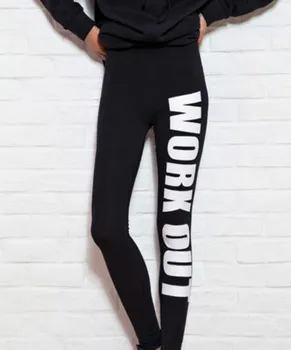 Femei yoga Sportive Jambiere pantaloni Scrisoare de Imprimare pantaloni joggings Antrenament jambiere spportwear