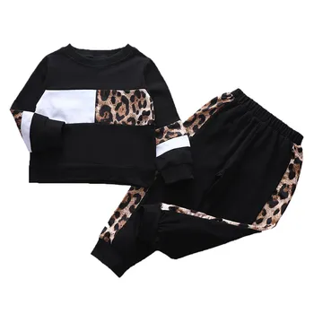 Copil Haine Băiat Copil Copii Băieți Fete Leopard De Imprimare Topuri +Leopard Pantaloni Costume Set De Haine Pentru Fetite, Haine Pentru Copii Roupas