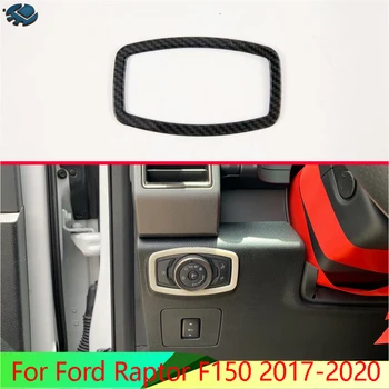 Pentru Ford F150 Raptor 2017-2020 Accesorii Auto Din Fibra De Carbon Stil Capul Comutatorul De Lumini Panou De Control Butonul Capacului Ornamental Bezel