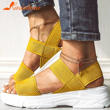 Karinluna 9 Culori de Brand nou de Mari Dimensiuni 45 Talpă Moale Plat distanță de Mers pe Viața de zi cu Zi de Vară Sandale pentru Femei, Pantofi de petrecere a timpului Liber Adidași