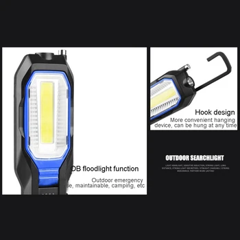 COB LED Portabil USB Reîncărcabilă Led-uri de Iluminat de Lucru Flexibil Magnetic Inspecție Lampă Lanternă de Urgență Lumini de Lanternă