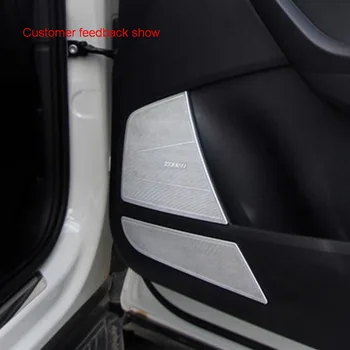 Tonlinker Acoperire Autocolant Pentru SKODA KODIAQ 2017-18 Styling Auto 4 Buc oțel Inoxidabil Interior Usa Difuzor poziția Acoperi autocolante