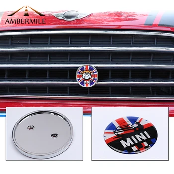 AMBERMILE Masina grila Fata cu Emblema, Insigna de Metal Autocolante pentru Mini Cooper Countryman R55 R56 R50 R53 R60 R61 F54 F55 F56 Accesorii