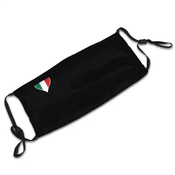 Italia Flag Ca O Inima Cu Cadru Alb Negru Culoare Mască Filtru Lavabil Vara Fierbinte De Vânzare Măști De Gura Italia Inima Pavilionul