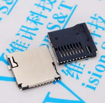 50PCS Push-Push Tip TransFlash TF Card Micro SD, Adaptor de Priza Automata Conector PCB.
