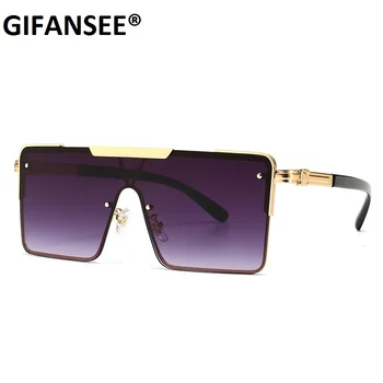 GIFANSEE una de piese Supradimensionate, ochelari de soare patrati bărbați femei de designer de brand mare cadru Nuante Ochelari Tendință de sex Feminin Unic UV400