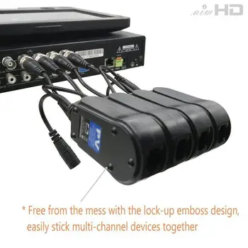 2 buc HD Coaxial, torsadat Transmițător Video de Alimentare 2 în 1 de Monitorizare a Cablului de Rețea la Adaptor BNC