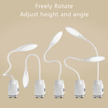 Lampa de birou Cu 14 Led-uri USB de Încărcare Lumină de Lectură 3 Modul Flexibil de Masă Lămpi de Lectură Studiul Alb Lampa de Birou Lumina