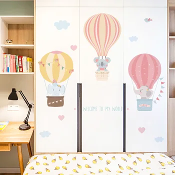 Louyun balon cu aer Cald model autocolante camera copiilor ușa stickere decorative autocolante de perete decor acasă QT1632