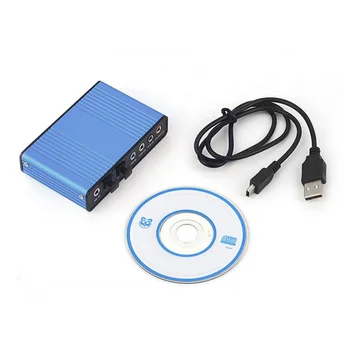 Extern 6-Canal 5.1 Audio placa de Sunet USB Adaptor Pentru Calculator Portabil Suporta 4 Canale, placa de Sunet de Până la 48KHz