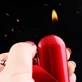 2021 Noua Creatie Foc Gratuit Pliante Magie de Dragoste Inima Butan Gas Flint Bricheta Lady Nefumători Bricheta Cadou de ziua Îndrăgostiților Gadget-uri