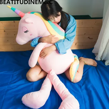 Noul Moale Mare Unicorn Animal Jucărie de Pluș Jucărie de Pluș Cadou Fată Jucărie pentru Copii Perna Canapelei de Acasă Decorare