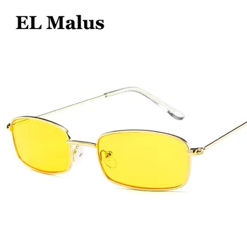[EL Malus]Cadru Metalic Pătrat Mic de Epocă ochelari de Soare de Brand Femei Bărbați Ochelari de Soare Femei bărbați Ochelari de Conducere în aer liber Oculos