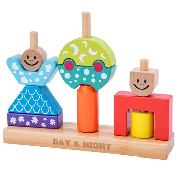 De înaltă Calitate Montessori din Lemn Blocuri de Constructii Jucărie de Învățământ pentru Copii de Învățare Timpurie pentru Copii Cadouri Interactive Magic Box Joc