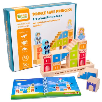 De înaltă Calitate Montessori din Lemn Blocuri de Constructii Jucărie de Învățământ pentru Copii de Învățare Timpurie pentru Copii Cadouri Interactive Magic Box Joc