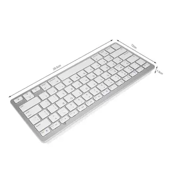 Argint Ultra-slim 78 Chei Wireless Bluetooth Tastatură Pentru Aer pentru ipad Mini pentru Calculator Mac, PC, Macbook iBook