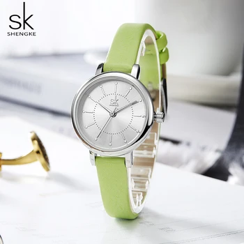 Shengke din Piele Trupa Cuarț Ceas de mână pentru Femei Ceasuri de Lux de Brand de Moda Doamnelor Ceas de sex Feminin Cadouri Ceas Reloj Mujer