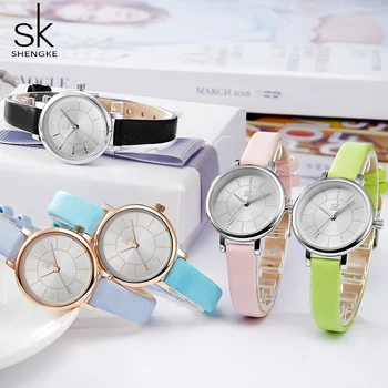 Shengke din Piele Trupa Cuarț Ceas de mână pentru Femei Ceasuri de Lux de Brand de Moda Doamnelor Ceas de sex Feminin Cadouri Ceas Reloj Mujer