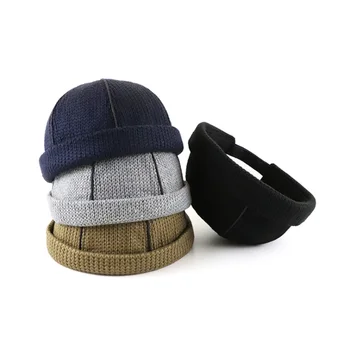 [AETRENDS] Tricotate Pălărie Rotundă Retro, Hip Hop Pălării Beanie pentru Barbati Femei Z-9975