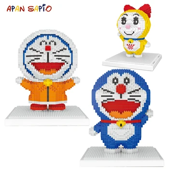 Doraemon Model Blocuri Serie de Desene animate juguetes Anime Cifre Asamblate Mini Caramida Jucarii Educative Pentru Copii Cadouri