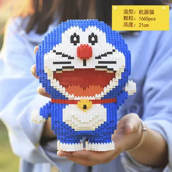 Doraemon Model Blocuri Serie de Desene animate juguetes Anime Cifre Asamblate Mini Caramida Jucarii Educative Pentru Copii Cadouri