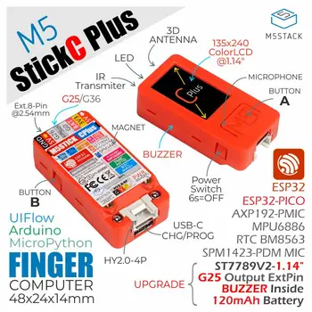 New Sosire! Oficial M5Stack M5StickC PLUS ESP32-PICO Mini Kit de Dezvoltare Io, Bluetooth și WiFi, Ecran mai Mare, Io Controller