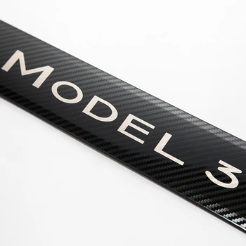 Heenvn Model3 Pragului De Ușă Decor Folie De Acoperire Pentru Tesla Model 3 Accesorii Pedala Bandă De Protecție 2020 Model Trei Fibra De Carbon